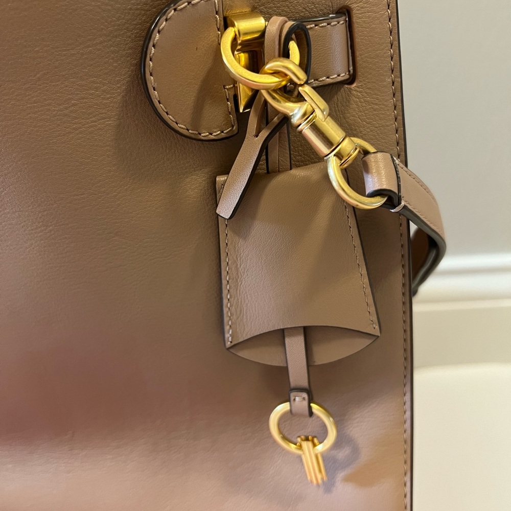 🔥 Tory Burch Lee Radziwill Double Satchel Bag Purse mallow - Picture 11 of 11